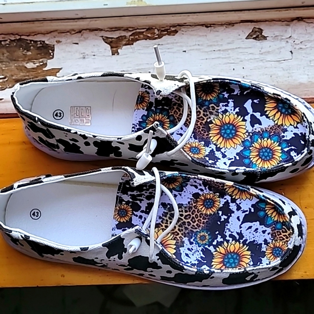 Cow print shoes